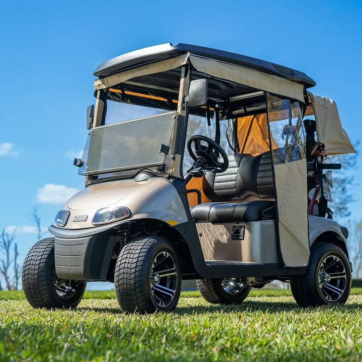 Yamaha golf buggy enclosure - track style fitted enclosure